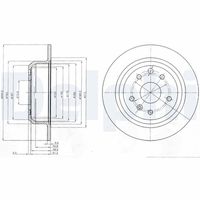 DELPHI BG2614 - Lado de montaje: Eje delantero<br>año construcción desde: 01/1990<br>Sistema de frenos: Teves<br>Tipo de disco de frenos: ventilado<br>Número de orificios: 5<br>Superficie: aceitado<br>Diámetro exterior [mm]: 291<br>Espesor de disco de frenos [mm]: 28,3<br>Espesor mínimo [mm]: 27<br>Diámetro de centrado [mm]: 80<br>Altura [mm]: 66,8<br>