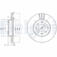 DELPHI BG2567 - Disco de freno