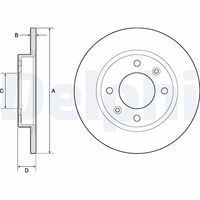 DELPHI BG2572 - Disco de freno