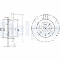 DELPHI BG2632 - Disco de freno