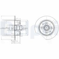 DELPHI BG2571 - Disco de freno