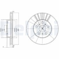 DELPHI BG2596 - Disco de freno