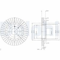 DELPHI BG2636 - Lado de montaje: Eje delantero<br>Altura [mm]: 41<br>Tipo de disco de frenos: ventilación interna<br>Espesor de disco de frenos [mm]: 20<br>Espesor mínimo [mm]: 17<br>Número de taladros: 1<br>Diámetro exterior [mm]: 236<br>Número de orificios: 6<br>Diámetro de centrado [mm]: 60<br>corona de agujeros - Ø [mm]: 100<br>