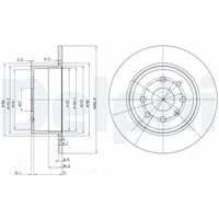 DELPHI BG2637 - Lado de montaje: Eje delantero<br>Tipo de disco de frenos: ventilado<br>Número de orificios: 4<br>Homologación: E1 90R-02C0964/2526<br>Superficie: aceitado<br>Diámetro exterior [mm]: 256<br>Espesor de disco de frenos [mm]: 24<br>Espesor mínimo [mm]: 21<br>Diámetro de centrado [mm]: 60<br>Altura [mm]: 41<br>