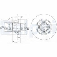 DELPHI BG2638 - Disco de freno