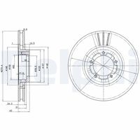 DELPHI BG2663 - Disco de freno