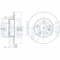 DELPHI BG2622 - Disco de freno