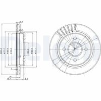 DELPHI BG2700 - Lado de montaje: Eje delantero<br>Tipo de disco de frenos: ventilado<br>Número de orificios: 4<br>Homologación: E1 90R-02C0074/1600<br>Superficie: aceitado<br>Diámetro exterior [mm]: 260<br>Espesor de disco de frenos [mm]: 24<br>Espesor mínimo [mm]: 22,2<br>Diámetro de centrado [mm]: 63,5<br>Altura [mm]: 47<br>