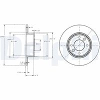 DELPHI BG2703 - Disco de freno