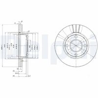 DELPHI BG2668 - Disco de freno