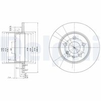 DELPHI BG2738 - Lado de montaje: Eje delantero<br>Diámetro exterior [mm]: 320<br>Altura [mm]: 82<br>Tipo de disco de frenos: ventilado<br>Espesor de disco de frenos [mm]: 30<br>Espesor mínimo [mm]: 27,4<br>Número de orificios: 5<br>Diámetro de centrado [mm]: 67<br>Par apriete [Nm]: 15<br>Superficie: barnizado<br>Color: negro<br>