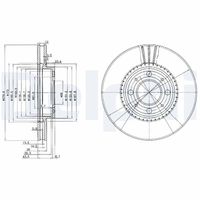 DELPHI BG2720 - Disco de freno