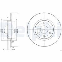 DELPHI BG2724 - Disco de freno