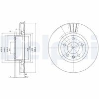 DELPHI BG2742 - Disco de freno