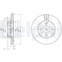 DELPHI BG2748 - Disco de freno