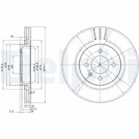 DELPHI BG2712 - Disco de freno