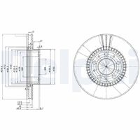 DELPHI BG2719 - Disco de freno