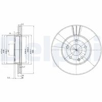 DELPHI BG2768 - Disco de freno