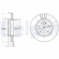 DELPHI BG2740 - Disco de freno