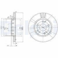 DELPHI BG2771 - Disco de freno