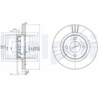 DELPHI BG2784 - Disco de freno