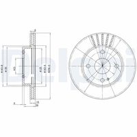 DELPHI BG2802 - Disco de freno