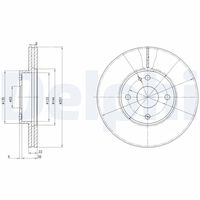 DELPHI BG2804 - Disco de freno