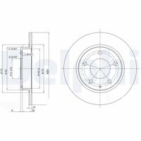 DELPHI BG2806 - Lado de montaje: Eje delantero<br>para el tipo de serie del modelo: 626<br>Tipo de disco de frenos: ventilado<br>Número de orificios: 5<br>Homologación: E1 90R-02C0074/1561<br>Superficie: aceitado<br>Diámetro exterior [mm]: 258<br>Espesor de disco de frenos [mm]: 24<br>Espesor mínimo [mm]: 22<br>Diámetro de centrado [mm]: 72<br>Altura [mm]: 49<br>