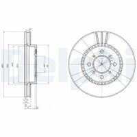 DELPHI BG2814 - Disco de freno