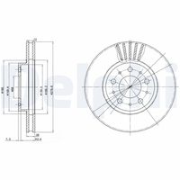 DELPHI BG2841 - Disco de freno