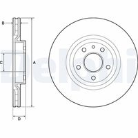 DELPHI BG2843 - Disco de freno