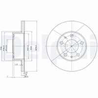 DELPHI BG2845 - Disco de freno