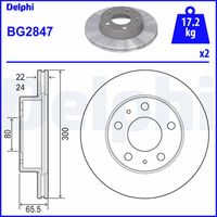 DELPHI BG2847 - Disco de freno