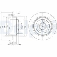 DELPHI BG2826 - Disco de freno