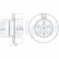 DELPHI BG2908 - Disco de freno