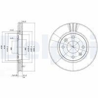 DELPHI BG2871 - Disco de freno