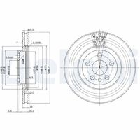 DELPHI BG2844 - Disco de freno