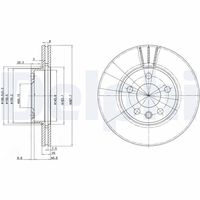 DELPHI BG3025 - Lado de montaje: Eje trasero<br>Altura [mm]: 45,5<br>Tipo de disco de frenos: macizo<br>Espesor de disco de frenos [mm]: 9,9<br>Espesor mínimo [mm]: 8<br>Número de taladros: 1<br>Diámetro exterior [mm]: 268<br>Número de orificios: 5<br>Diámetro de centrado [mm]: 68,2<br>corona de agujeros - Ø [mm]: 112<br>Superficie: revestido<br>