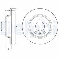 DELPHI BG3026 - Lado de montaje: Eje delantero<br>año construcción hasta: 04/2001<br>Tipo de disco de frenos: ventilado<br>Número de orificios: 5<br>Homologación: E1 90R-02C0074/1597<br>Superficie: aceitado<br>Diámetro exterior [mm]: 288<br>Espesor de disco de frenos [mm]: 25<br>Espesor mínimo [mm]: 21<br>Diámetro de centrado [mm]: 68,2<br>Altura [mm]: 55,2<br>