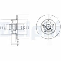 DELPHI BG3030 - Disco de freno