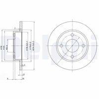 DELPHI BG3055 - Disco de freno