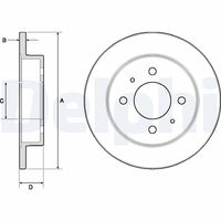 DELPHI BG3112 - Lado de montaje: Eje trasero<br>Altura [mm]: 41,1<br>Tipo de disco de frenos: macizo<br>Espesor de disco de frenos [mm]: 10<br>Espesor mínimo [mm]: 8,4<br>Número de taladros: 2<br>Diámetro exterior [mm]: 260<br>Número de orificios: 4<br>Diámetro de centrado [mm]: 90,2<br>corona de agujeros - Ø [mm]: 114,3<br>Superficie: revestido<br>