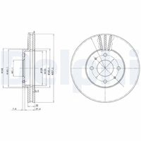 DELPHI BG3124 - Disco de freno