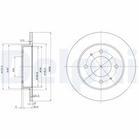 DELPHI BG3070 - Disco de freno