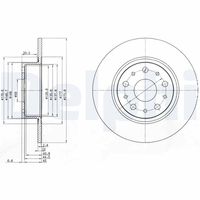 DELPHI BG3076 - Disco de freno