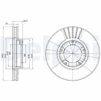 DELPHI BG3174 - Disco de freno