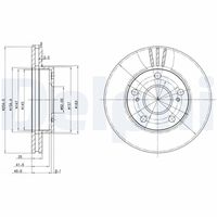 DELPHI BG3172 - Disco de freno