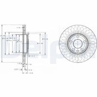 DELPHI BG3222 - Disco de freno