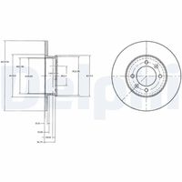 DELPHI BG3261 - Disco de freno