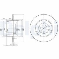 DELPHI BG3274 - Lado de montaje: Eje delantero<br>año construcción desde: 08/1998<br>N.º de chasis (VIN) desde: X1000001<br>N.º de chasis (VIN) desde: X7000001<br>N.º de chasis (VIN) desde: XS/X5/XL/XP<br>Tipo de disco de frenos: ventilado<br>Número de orificios: 5<br>Homologación: E1 90R-02C0074/1597<br>Superficie: aceitado<br>Diámetro exterior [mm]: 288<br>Espesor de disco de frenos [mm]: 25<br>Espesor mínimo [mm]: 22<br>Diámetro de centrado [mm]: 70<br>Altura [mm]: 42<br>